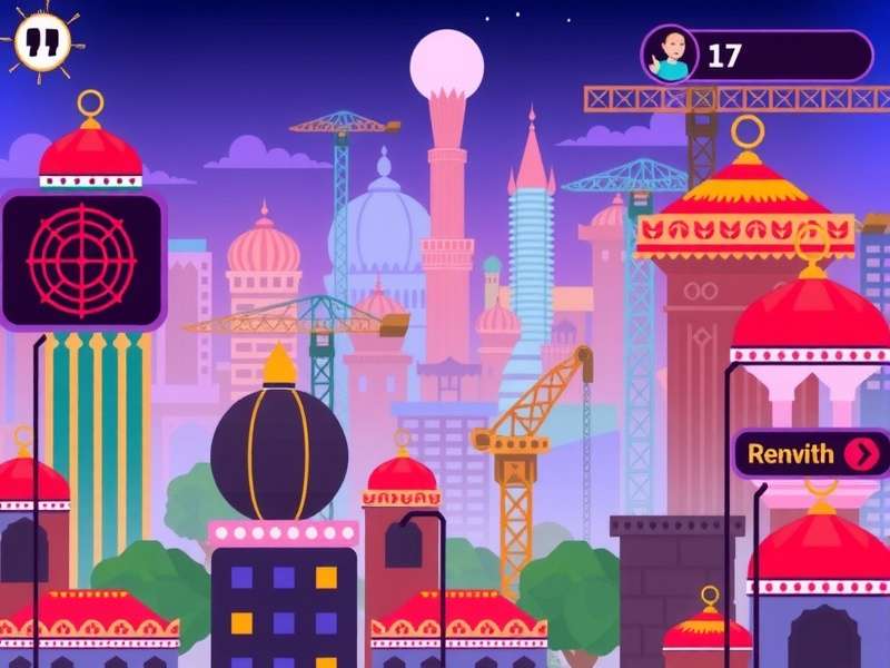 Pixel Metropolis Master game banner showing vibrant Indian city
